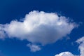 Skyscape. White delicate cloud on blue sky
